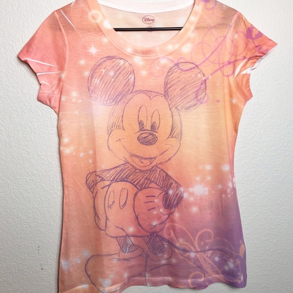 Disney Other - Disney Mickey Mouse tee in peach. Size 15/17